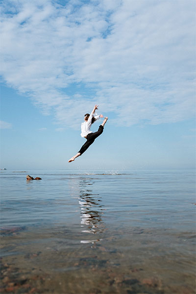 Leaping into the unknown.