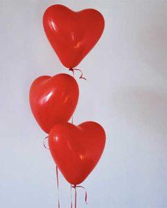 Heart shaped balloons
